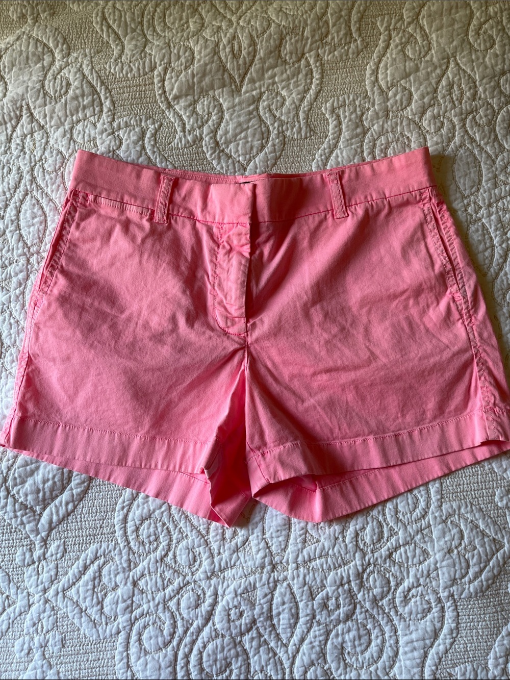 J. Crew Coral Pink Cotton Bermuda Shorts